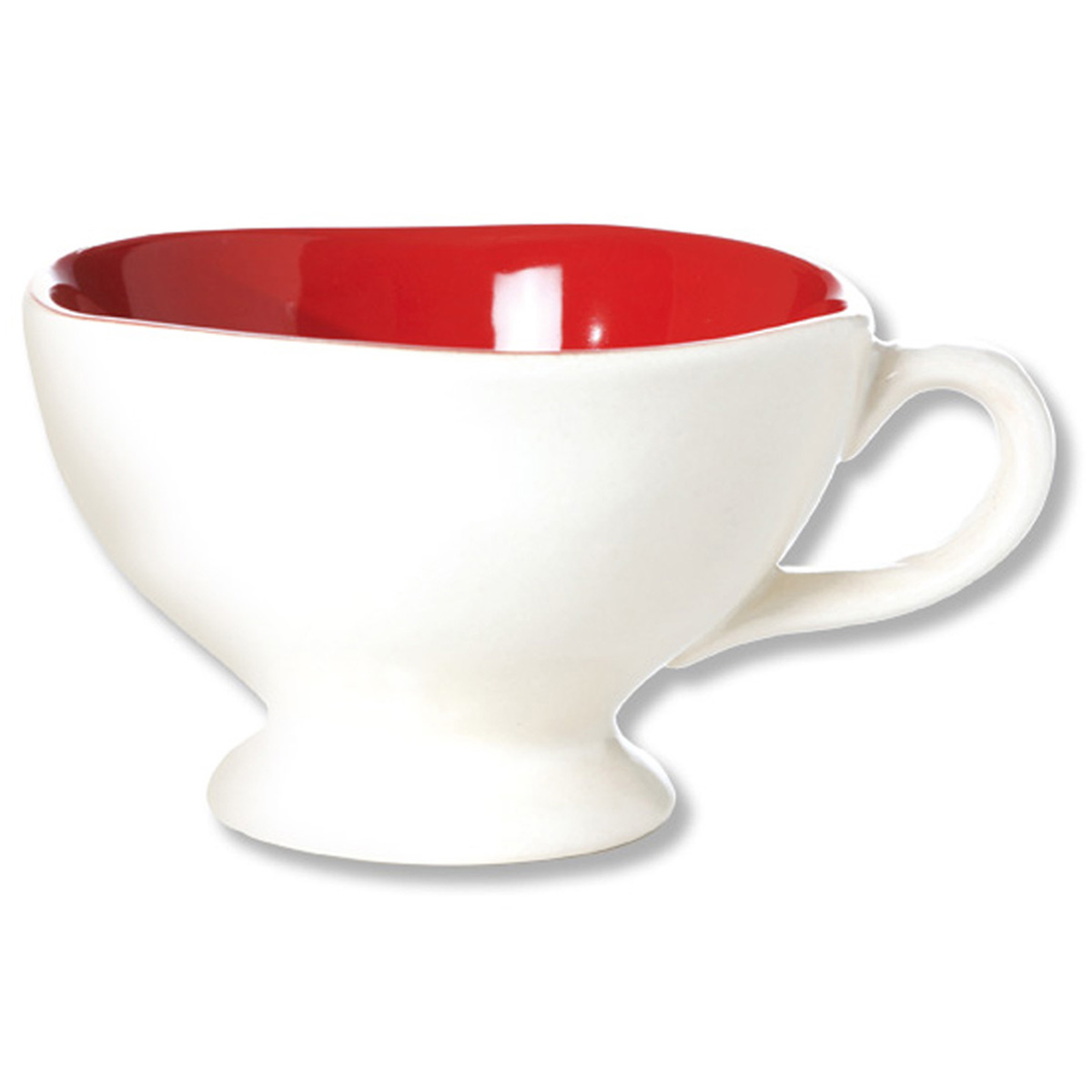 Bol avec Anse - Faïence Colorée (Rouge) - Vaisselle Tendance et Chic