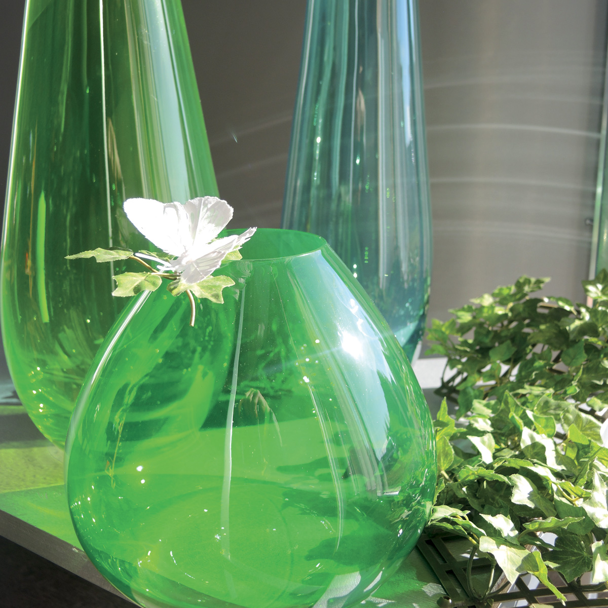 Vase en Verre Coloré (Vert) Verrerie Design et Chic Bruno Evrard