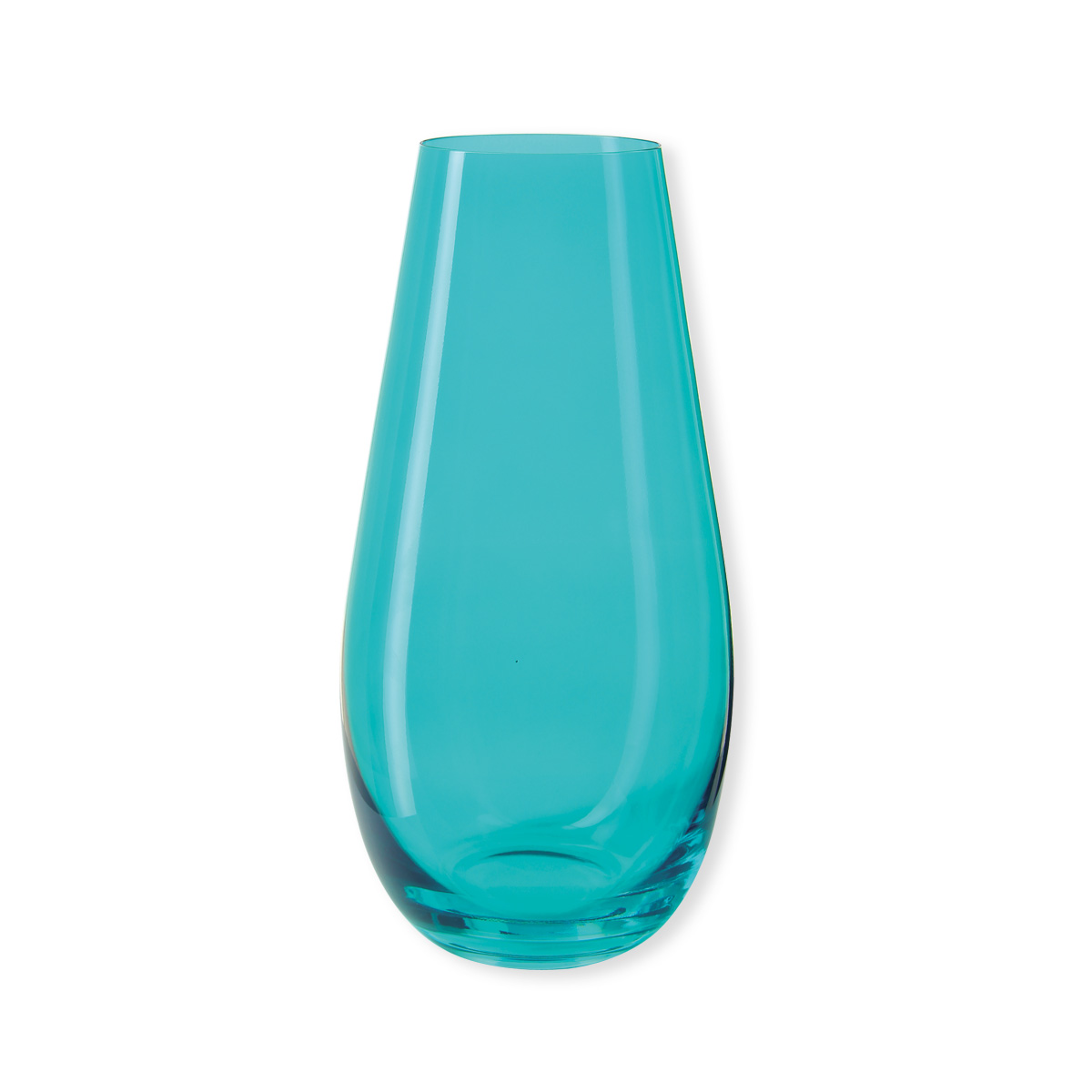 Vase bleu en verre 30cm Bruno Evrard