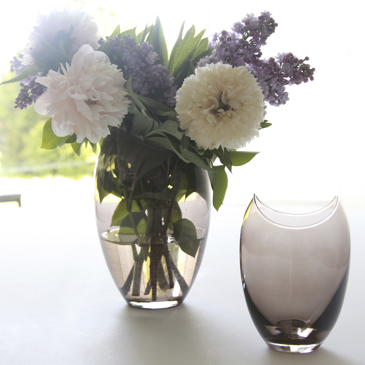 Grand Vase en Verre fumé Objet Deco Chic et Design Bruno Evrard