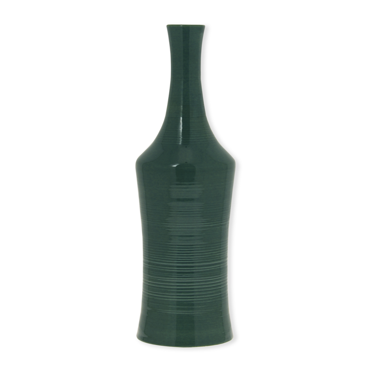 Vase en céramique vert foncé 40cm Déco tendance Bruno Evrard