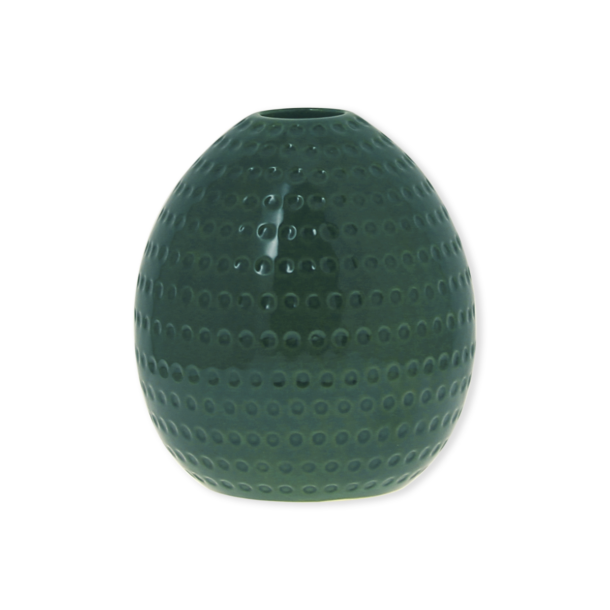 Vase en céramique vert foncé 20cm Vase forme boule Bruno Evrard