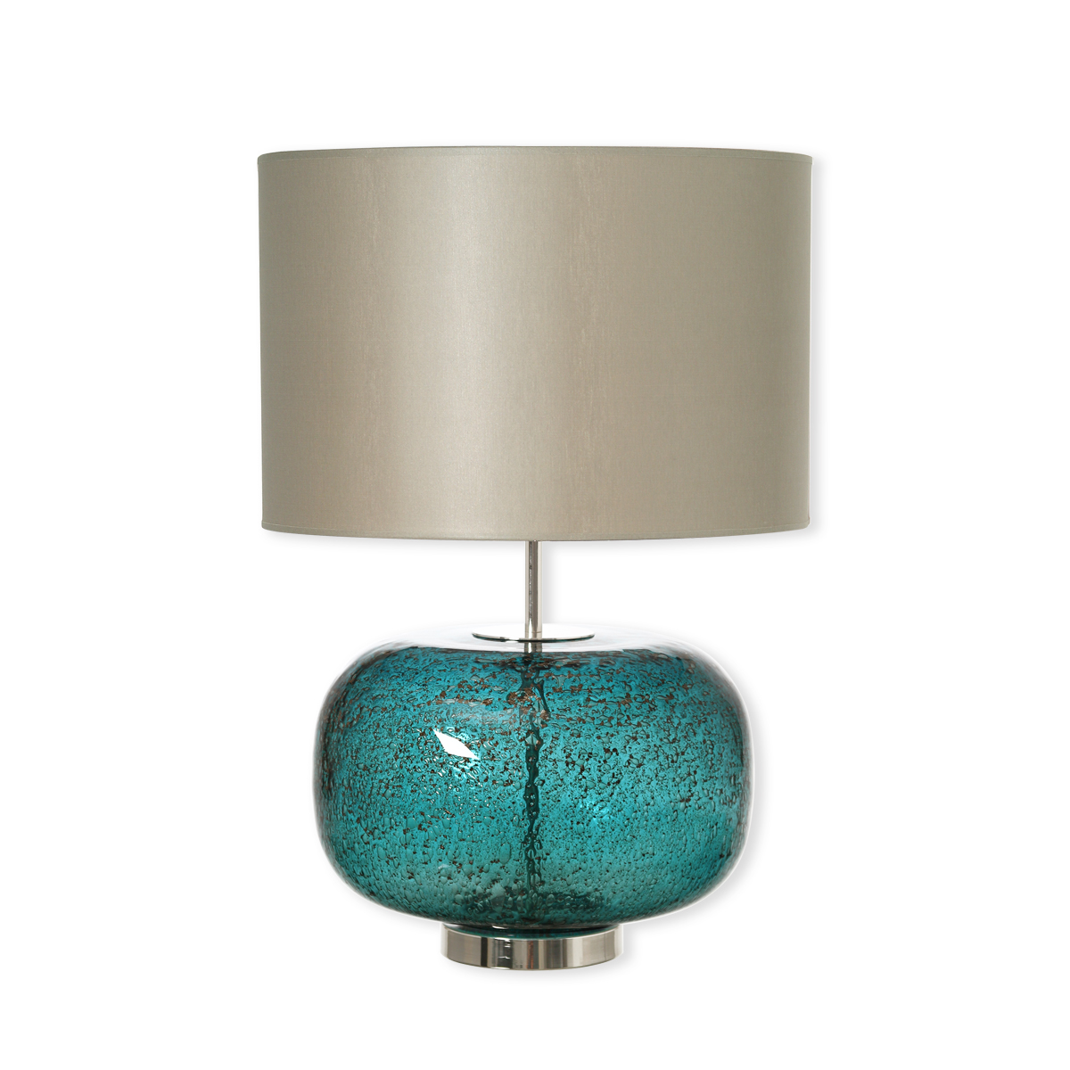 lampe a poser abat jour bleu