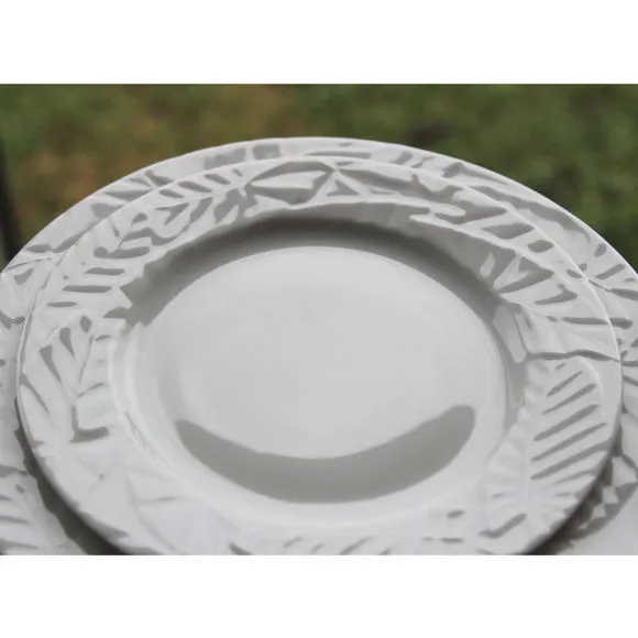 Taidu - Assiette à dessert en porcelaine - 22 cm - Blanc - Habitat