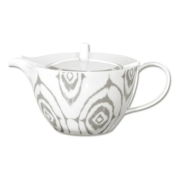 Théière En Porcelaine De Limoges - Lys Royal - Label Emmaüs