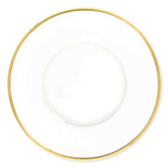 Assiette plate en porcelaine filet or 27cm