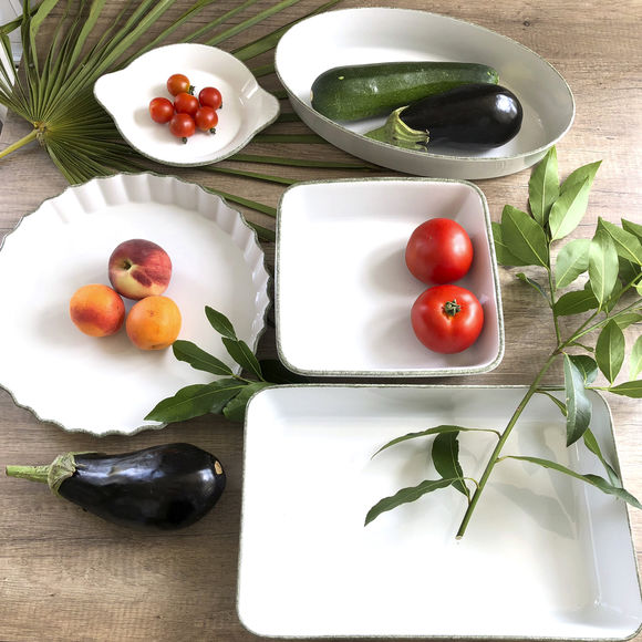 Grand plat à four pour gratins en porcelaine REMI Bruno Evrard