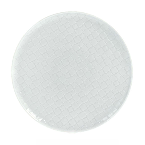 Assiette plate blanche en porcelaine 26cm