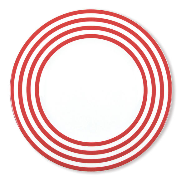 Assiette plate rouge en porcelaine 29cm