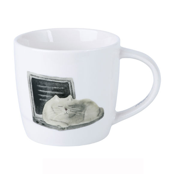 Mug chat dormeur en porcelaine 40cl