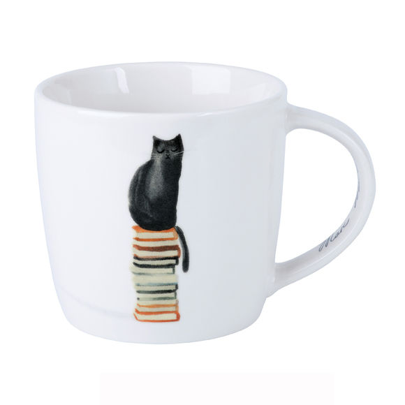 Mug chat livre en porcelaine 40cl