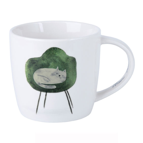 Mug chat fauteuil en porcelaine 40cl