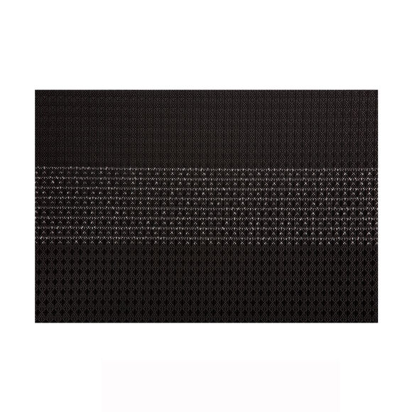 Set de table tissé noir en PVC 45x30cm