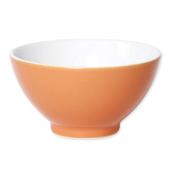 Bol orange en porcelaine 55cl - Lot de 4