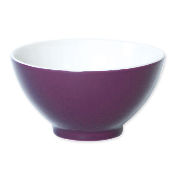 Bol violet en porcelaine 55cl - Lot de 4