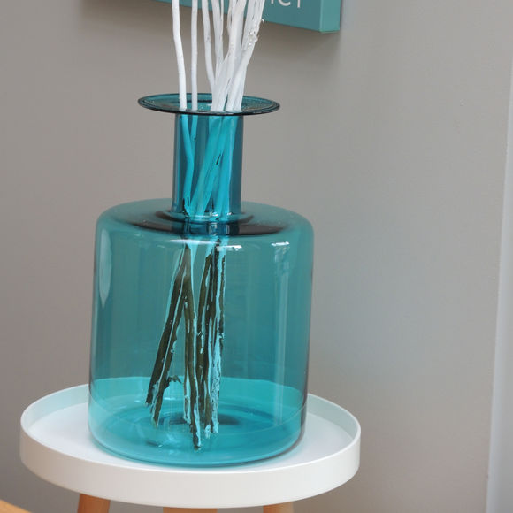 Grand vase design en verre soufflé 40cm Objets Déco Bruno Evrard