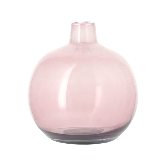 Vase damejeanne rose en verre recyclé 24cm ALRIC Bruno Evrard