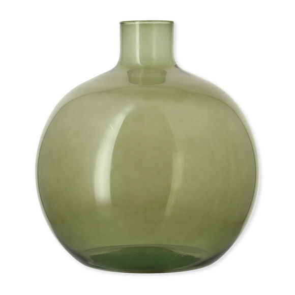 Vase dame-jeanne vert en verre recyclé 35cm