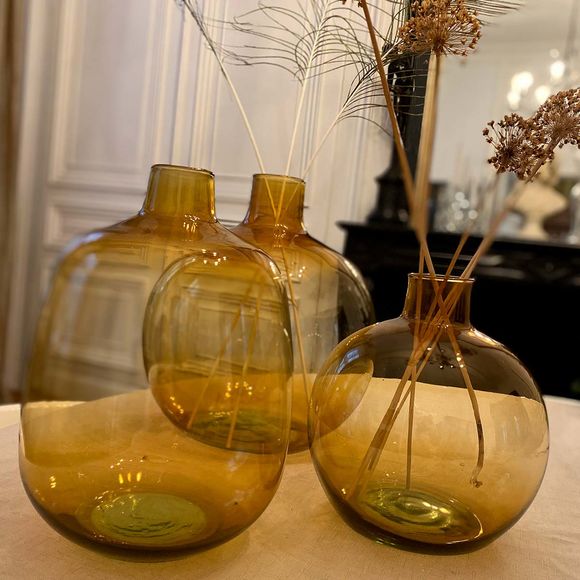 Vase Dame Jeanne Ambre 24cm Collection Alric Bruno Evrard