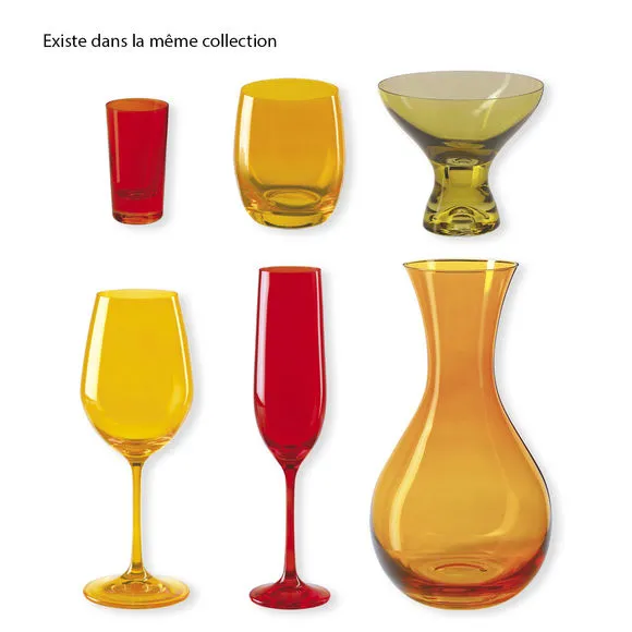 Lot de 4 Gobelets à Eau Design - Verre Rose - 30CL - Bruno Evrard