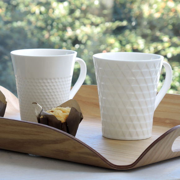  Mug  Blanc en Porcelaine  Fine et R sistante Vaisselle 