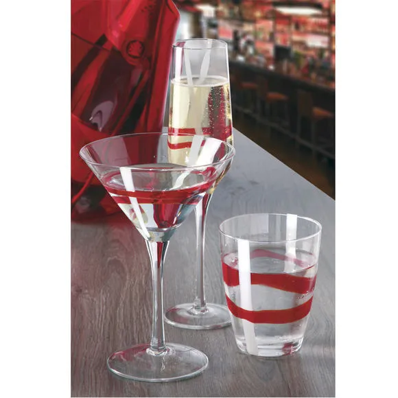 Verre à Cocktail Créatif En Spirale Avec Paille Rotative - Verre Martini Et Vin