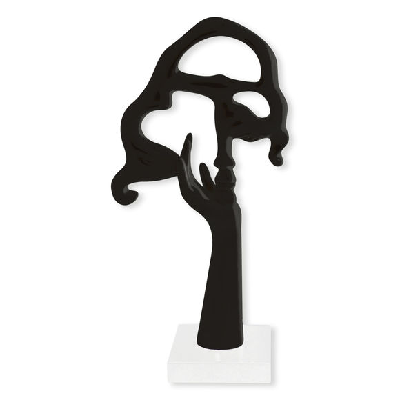 Sculpture noire en résine 72cm