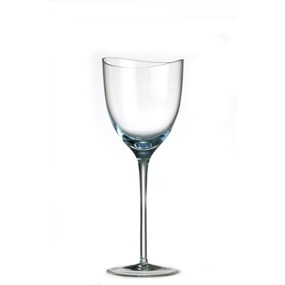 Verre à vin turquoise en verre soufflé bouche 26cl