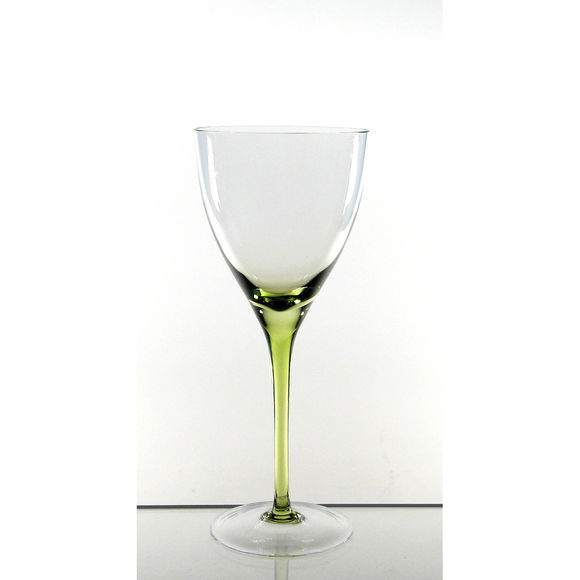 Verre à vin vert en verre soufflé bouche 28cl