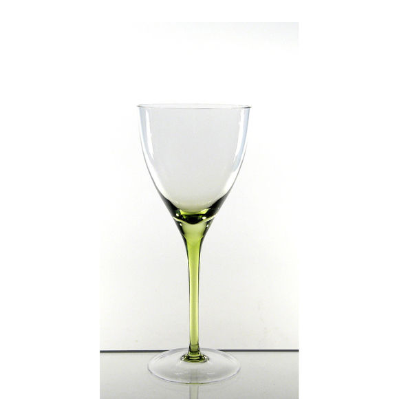 Verre à vin vert en verre soufflé bouche 20cl