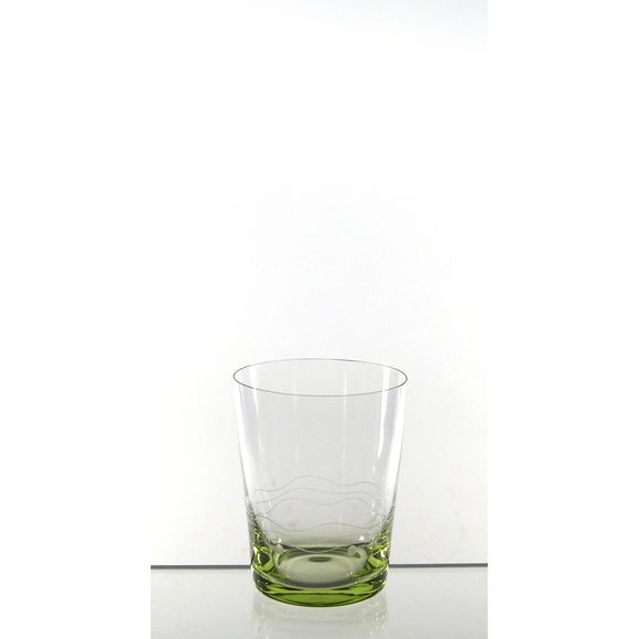 Gobelet vert en verre soufflé bouche 35cl