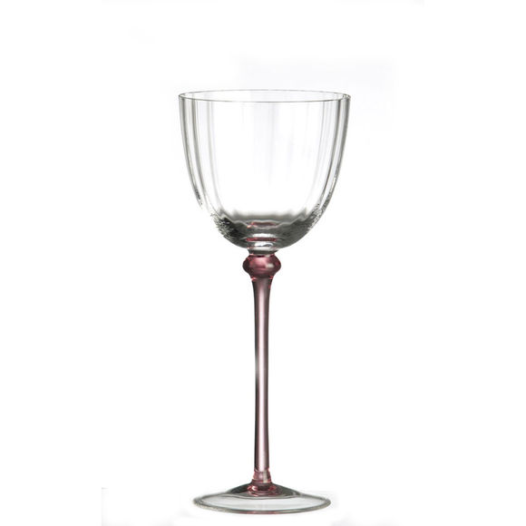 Verre à vin rose en verre soufflé bouche 28cl