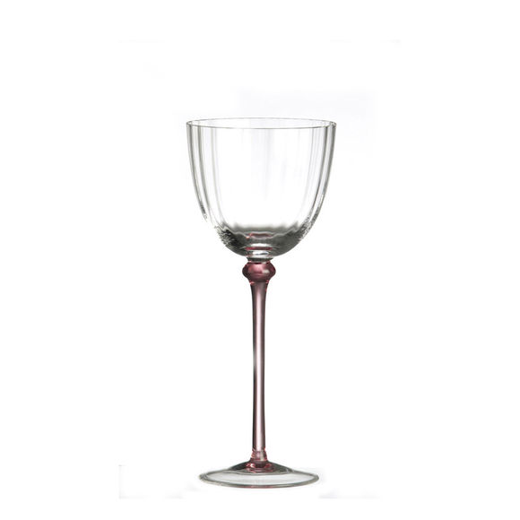 Verre à vin rose en verre soufflé bouche 20cl