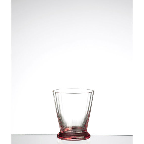 Gobelet rose en verre soufflé bouche 26cl