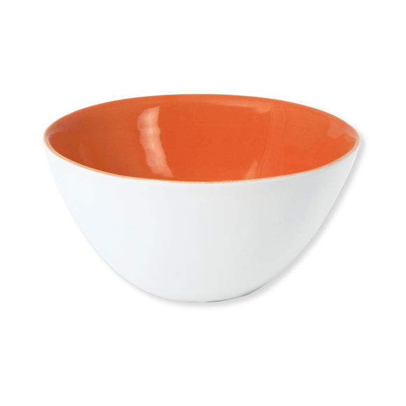 Saladier en faïence orange en céramique 26cm