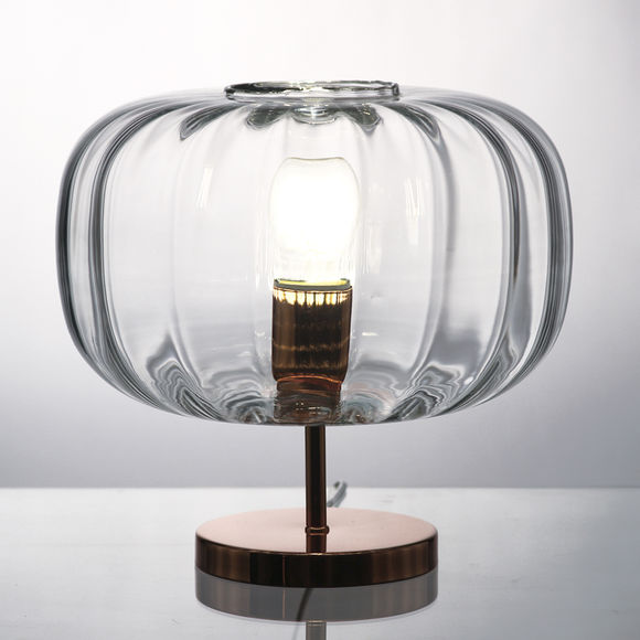 Lampe en verre soufflée - Lampe design sur pied - 43cm ...