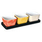 Coupelles en faïence 26x9cm + plateau - Coffret