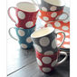 Mugs à pois en faïence 25cl - Coffret de 4