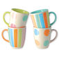 Mugs à pois en faïence 25cl - Coffret de 4