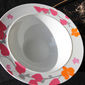 Saladier motifs fleurs en porcelaine 28cm