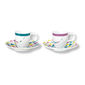 Tasses à café en porcelaine motifs graphiques 15cl