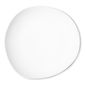 Assiette plate blanche asymétrique en porcelaine 28cm