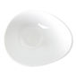 Assiette creuse blanche asymétrique en porcelaine 20cm