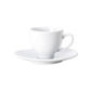 Tasse à café blanche asymétrique en porcelaine 10cl