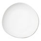 Plat blanc asymétrique en porcelaine 30x32cm