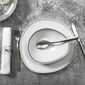 Assiette creuse blanc/argent asymétrique en porcelaine 20cm