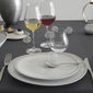 Assiette dessert blanc/argent asymétrique en porcelaine 22cm