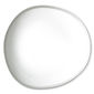 Plat blanc/gris asymétrique en porcelaine 32x30cm