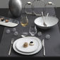 Saladier blanc/gris asymétrique en porcelaine 26cm
