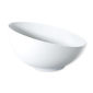 Saladier oblique blanc en porcelaine 27cm